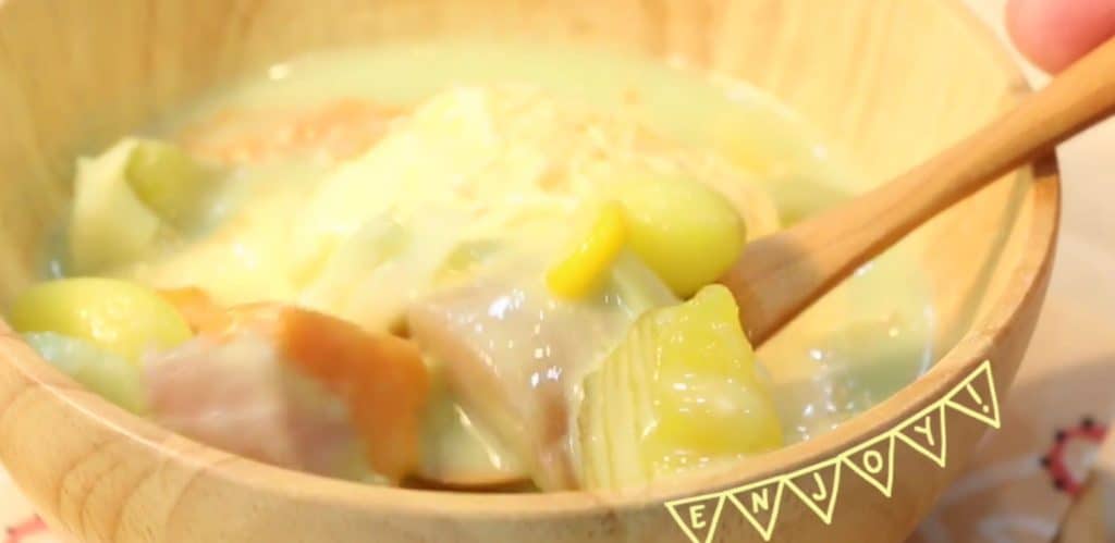 Thai custard is traditionally served