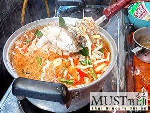 Creamy tom yum sea bass by Thai home cooking