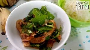 Thai grilled pork salad (Moo Nam Tok)