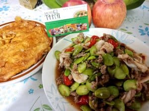 Stir fried stink beans with minced pork