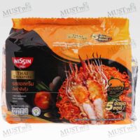 Nissin Dried Instant Noodles Tom Yum Shrimp Paste Cream Sauce 71g Pack of 5