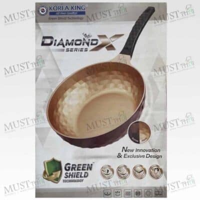 Korea King Frying Pan 28 cm Diamond Series "X" with flipper free