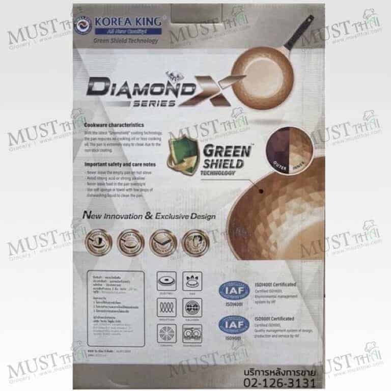 Korea King Frying Pan 28 cm Diamond Series "X" with flipper free