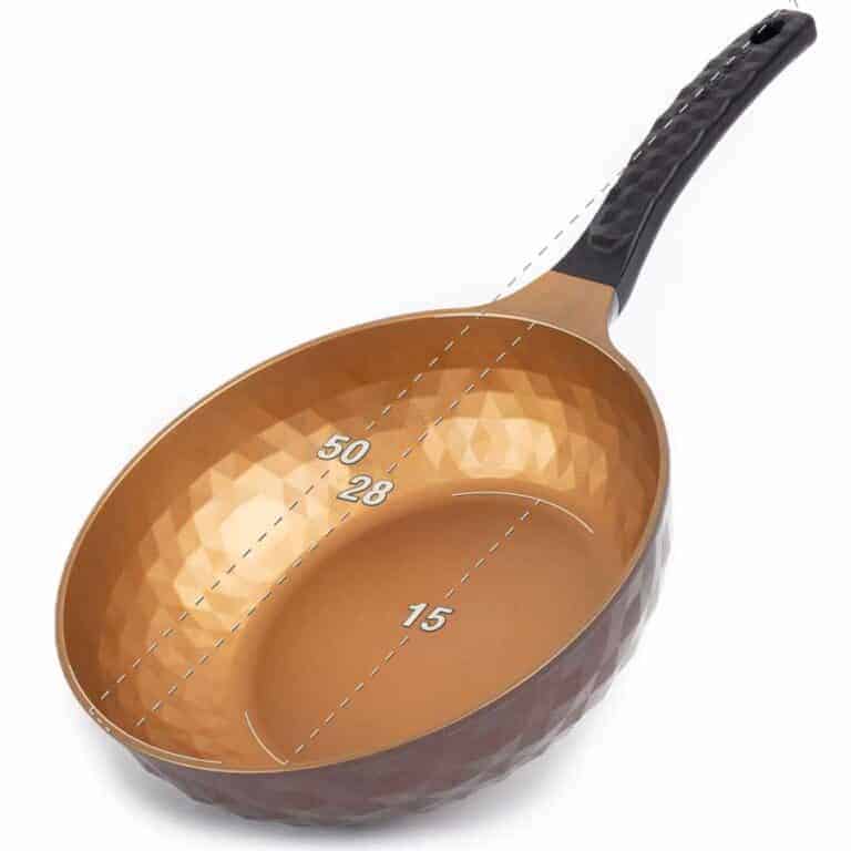 Korea King Frying Pan 28 cm Diamond Series "X" with flipper free