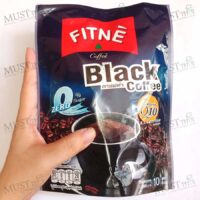 FITNE’ Coffee Instant Black Coffee Mix With Coenzyme Q10, Only 20Kcal energy per cup. Contains Co-enzyme Q10. No Sugar Added.