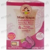 Mae Napa Sticky Rice with Coconut Cream & Purple Sweet Potato 80g box of 6