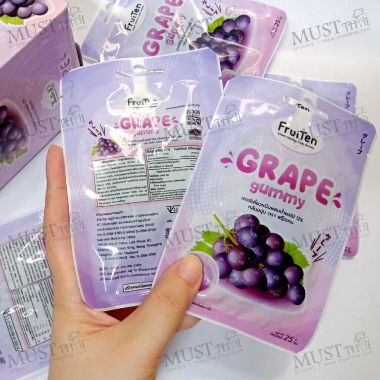 Chewy jelly with fruit juice Grape Flavor FruiTen 25g (box of 12