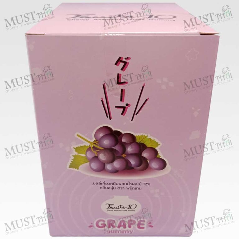 Chewy jelly with fruit juice Grape Flavor FruiTen 25g (box of 12