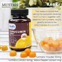 KENKI ‘s Curucumin Turmeric and Black pepper 60 Gummy