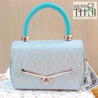 Thai style hand-woven bags arctic color
