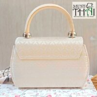 Thai style hand-woven bags creamy color
