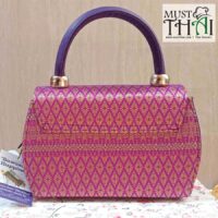 Thai style hand-woven bags magenta color