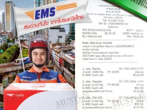 Fee EMS delivery in Thailand (2-3 Post working days) when purchasing more than 700THB.