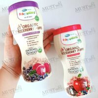 Organic Riceberry Puffs Baby Natura brand. 100% Organic Riceberry crispy snack.