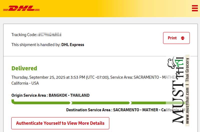 Contact DHL Express for Self Paid Delivery