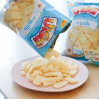 Fried Sweet Potato Chips Coated with Butter Caramel Milk Frappe Flavored
