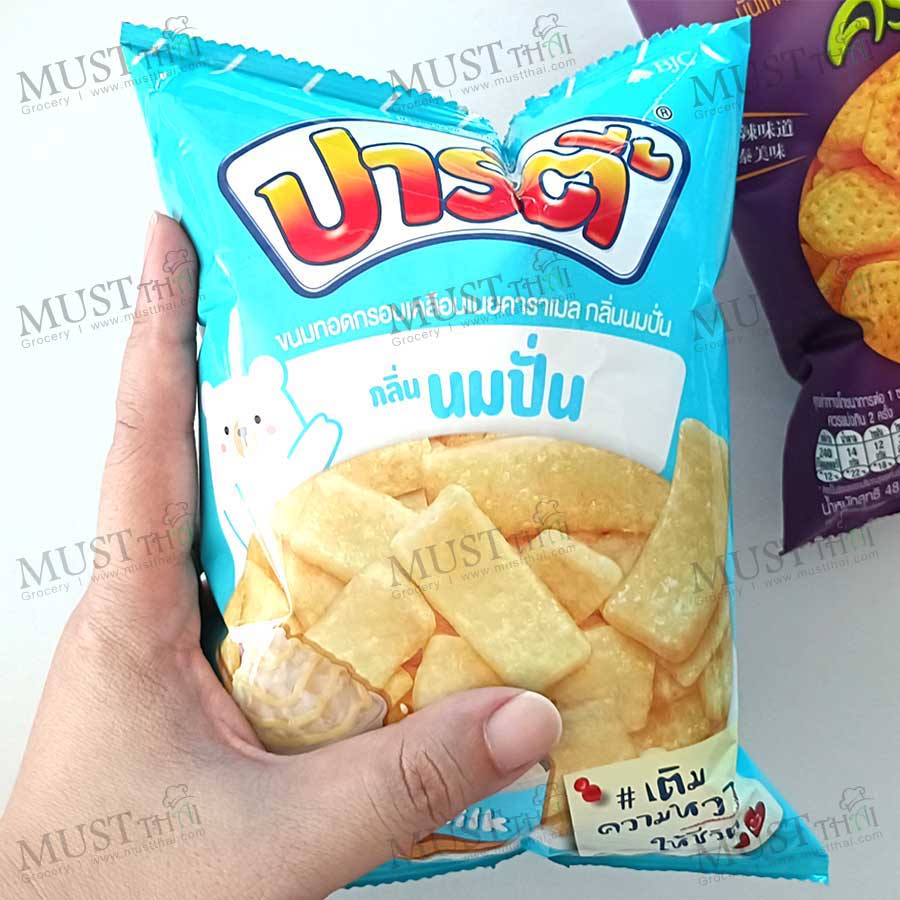 Party-Crispy-Fried-Snack-Coated-with-Butter-Caramel-Milk-Frappe-Flavored-Thai-01 Party Crispy Fried Snack Coated with Butter Caramel Milk Frappe Flavored