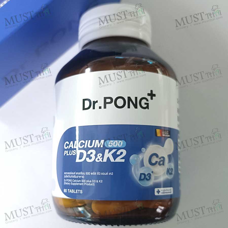 Dr.Pong Calcium 500 Plus D3 K2 (Dietary Supplement) 90 tablets Dr.Pong Calcium 500 Plus D3 K2 (Dietary Supplement) 90 tablets