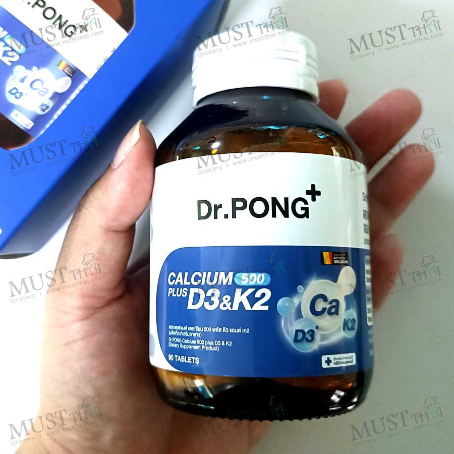 Dr.Pong Calcium 500 Plus D3 K2 (Dietary Supplement) 90 tablets Dr.Pong Calcium 500 Plus D3 K2 (Dietary Supplement) 90 tablets
